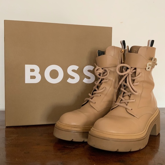 Hugo BOSS Leather Combat Boots - Picture 3 of 9